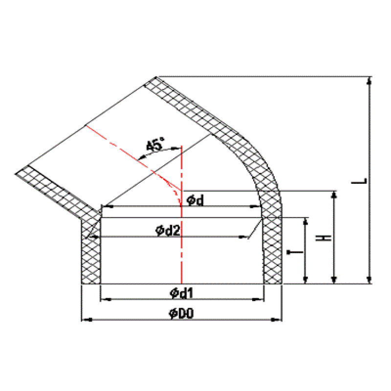 UPVC ELBOW 45 °