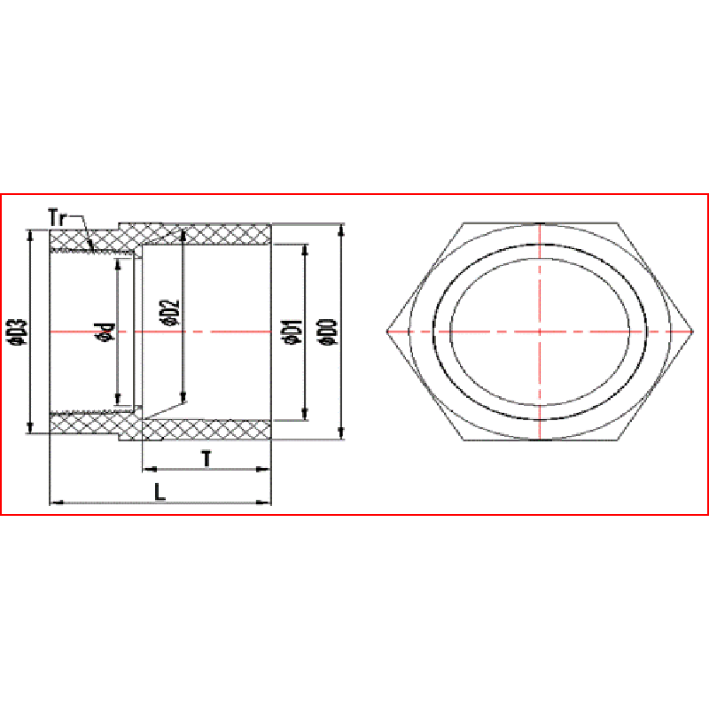 UPVC أنثى ADAPTER