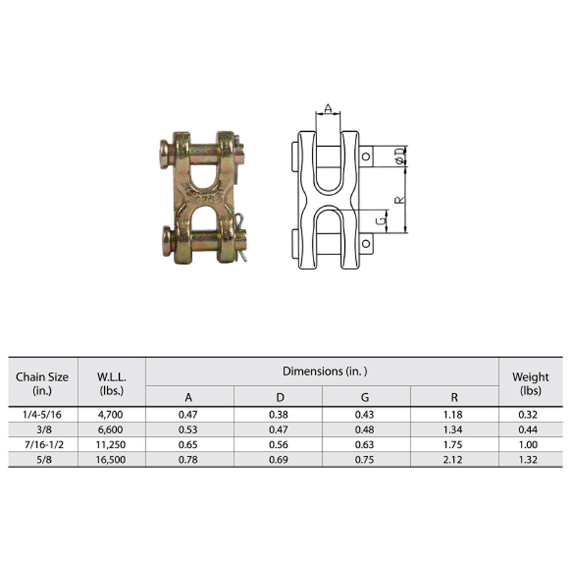 مزورة G70 التوأم روابط Clevis YZ H نوع