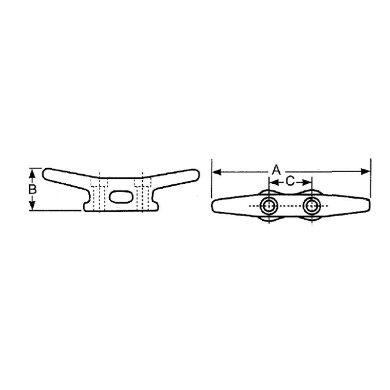 خفيفة واجب المجلفن الحديد الزهر قاعدة المرابط المفتوحة 92HX-Hex Head