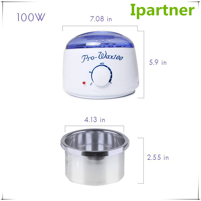 Ipartner AX-100 آلة تسخين الشمع الساخن الكهربائية المحمولة لإزالة الشعر - غطاء أزرق