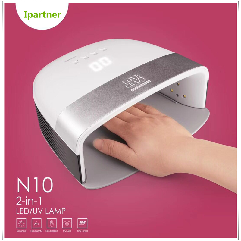 N10 Nail Dryer، 48W LED مصباح الأشعة فوق البنفسجية مسمار هلام طلاء الأظافر مع جهاز استشعار وتحديد الموقت من قبل Ipartner