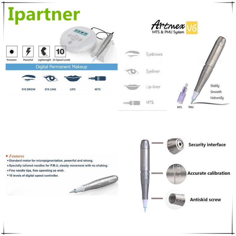 Ipartner Artmex V6 آلة الوشم ماكياج دائم الحاجبين الشفاه Micropigmentation MTS PMU