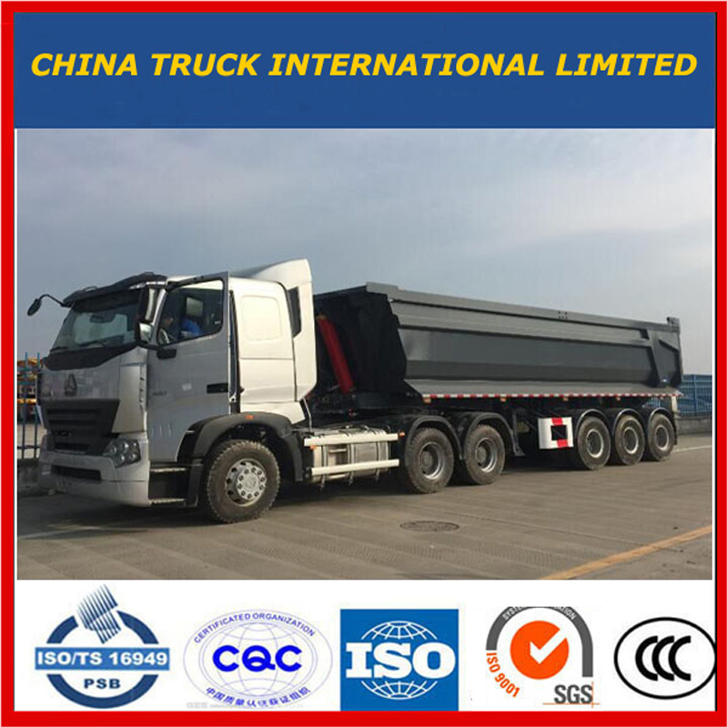 Cimc Tri Axles 25m3 --37m3 Side Dump Semi Trailer / قلابة نصف مقطورة