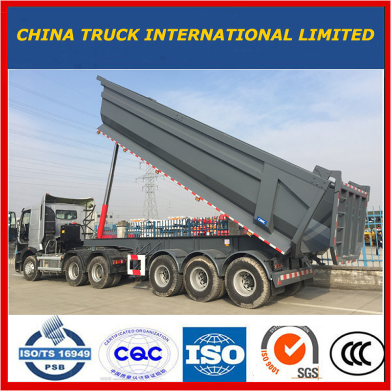 Cimc Tri Axles 25m3 --37m3 Side Dump Semi Trailer / قلابة نصف مقطورة