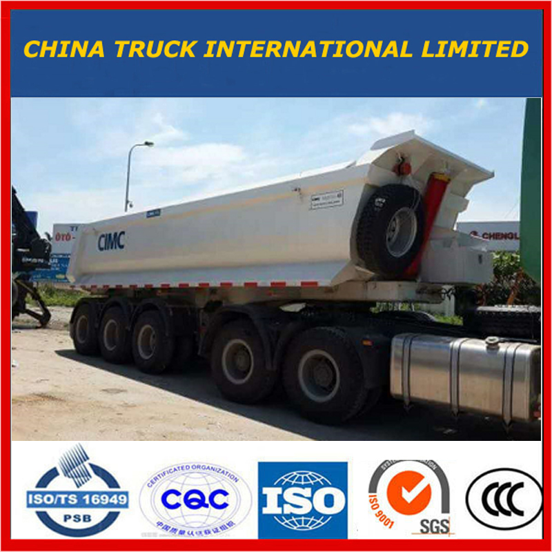 Cimc Tri Axles 25m3 --37m3 Side Dump Semi Trailer / قلابة نصف مقطورة