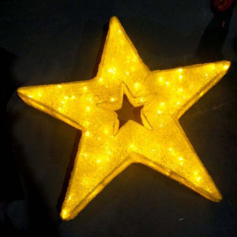 LED ستار زينة عيد الميلاد أضواء LED الدافئة الأبيض نجوم