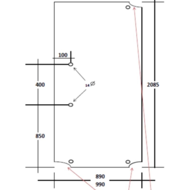 FRAMELESS TEMPERED SAFETY STOREFRONT GLASS DOOR