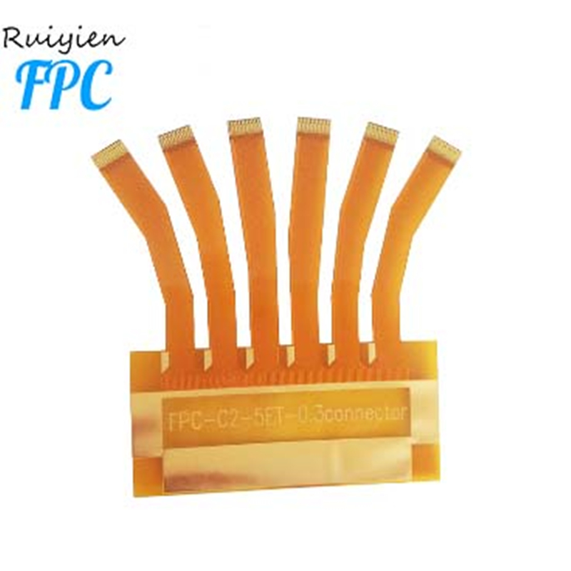 انخفاض تكلفة الكابلات المرنة محمية الحرة عينة شاشة تعمل باللمس مصنعين FPC 4 طبقة FPC PCB 1.0MM الملعب FPC / FFC المجلس فليكس