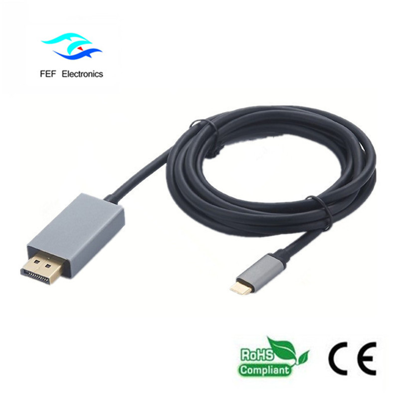 USB TYP-C إلى ميني Displayport ذكر محول ABS شل كود: FEF-USBIC-014