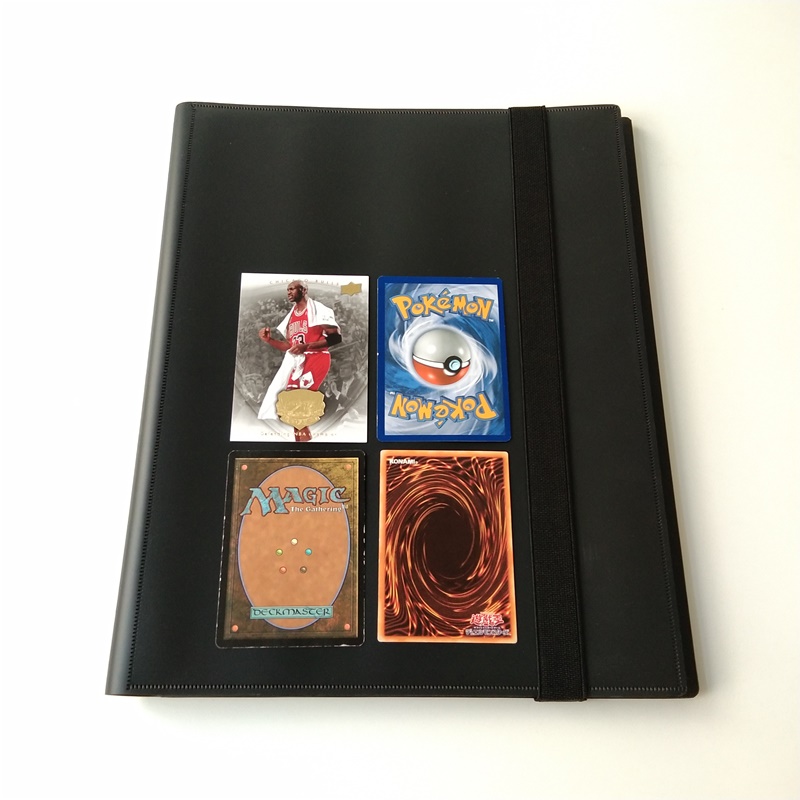 9-Pocket Poly Black Collector Card Binder Albums for MTG / YGO / Sport Cards