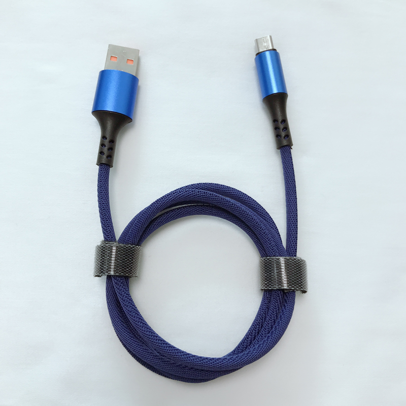 Fast Charging Round Braided Micro to USB 2.0 Cable for micro USB، Type C، iPhone lightningharge and sync