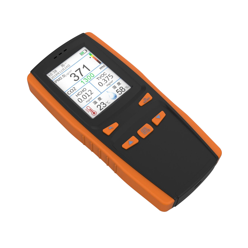 جودة الهواء المحمولة الرقمية رصد ليزر co2 pm2.5 كاشف الرئيسية مكتب سيارة محلل غاز hcho جودة الهواء lcd تستر ميتي
