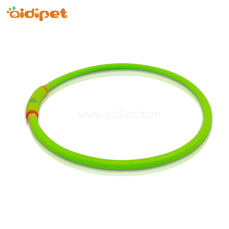 الصمام اللمعان الكلب طوق لينة TPR المواد USB قابلة للشحن السوبر مشرق بقيادة الكلب طوق قطع إلى حجم مختلف لتناسب الجراء