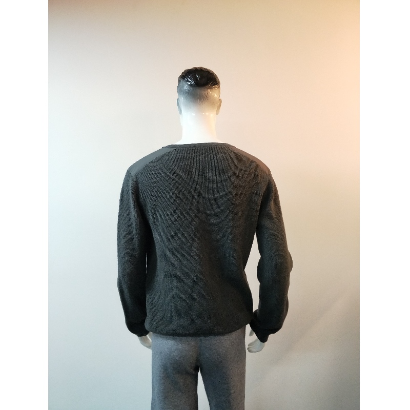 GRAY V-NECK SWEATER RLMS0014F