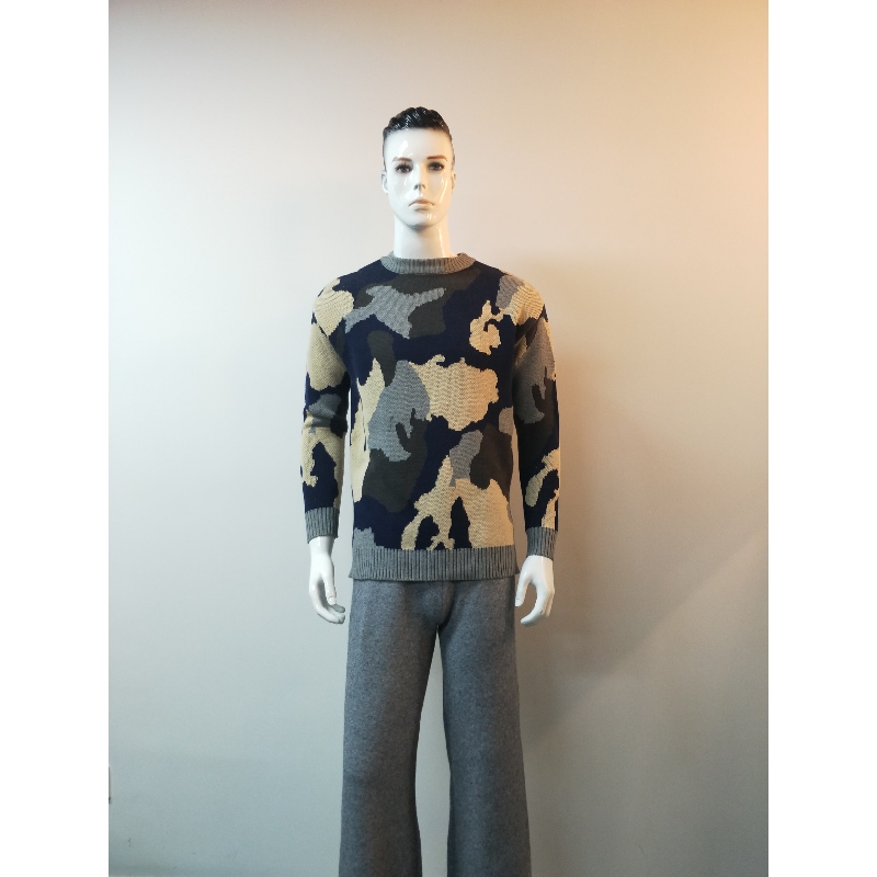 CAMO MIXED SWEATER RLMS0045F