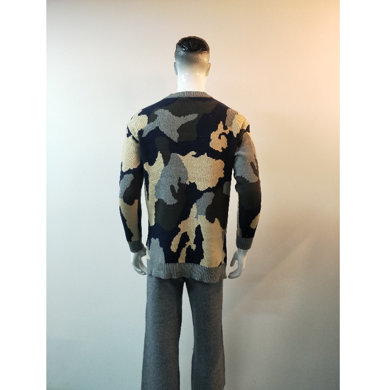 CAMO MIXED SWEATER RLMS0045F