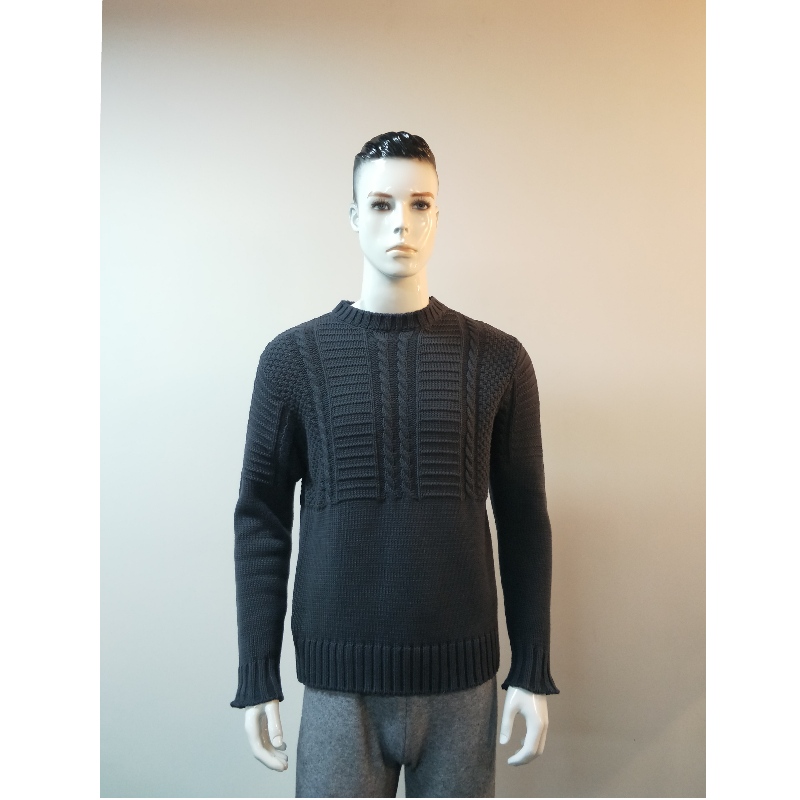 GRAY KNIT SWEATER RLMS0008F