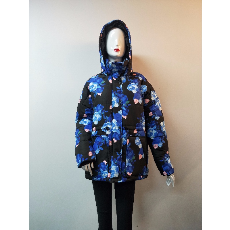 السيدات طباعة الأزهار PUFFER COAT RLWPC0006