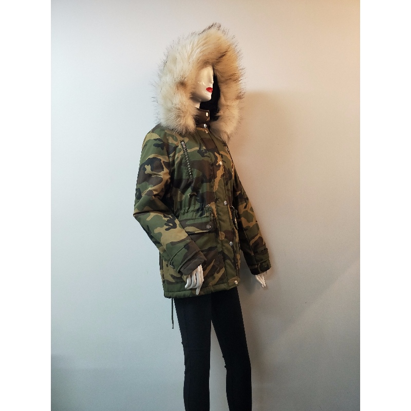 CAMO HOODED COAT RADWPC0090