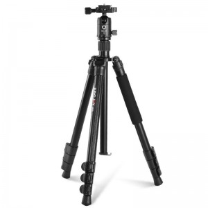 KINGJOY G555 61.5 \/ 156 سم كاميرا فليب لوك طقم ترايبود Monopod ، حامل ثلاثي القوائم محمول خفيف الوزن مع رأس كرة بانورامي بزاوية 360 درجة + 1\/4 \"Quick Re...