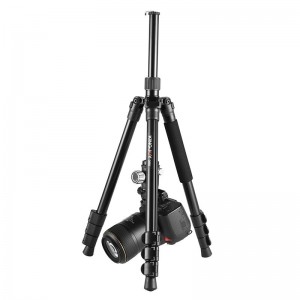 KINGJOY G555 61.5 \/ 156 سم كاميرا فليب لوك طقم ترايبود Monopod ، حامل ثلاثي القوائم محمول خفيف الوزن مع رأس كرة بانورامي بزاوية 360 درجة + 1\/4 \"Quick Re...