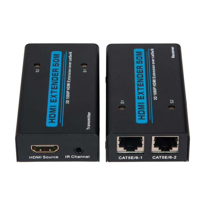 V1.3 HDMI موسع 50m على كابل cat5e / 6 المزدوج دعم Full HD 1080P