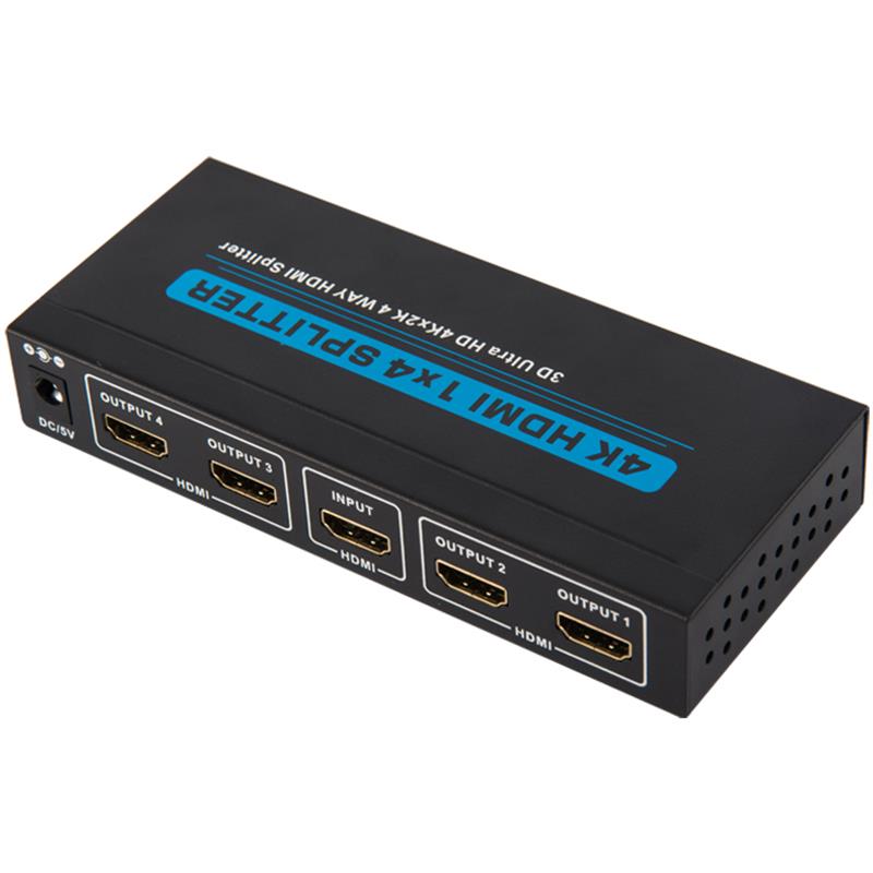 4K 4 منافذ HDMI 1x4 Splitter Support 3D Ultra HD 4Kx2K / 30Hz