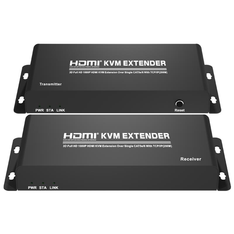 HDMI KVM Extender 200m Over Single CAT5e / 6 with TCP / IP Support Full HD 1080P