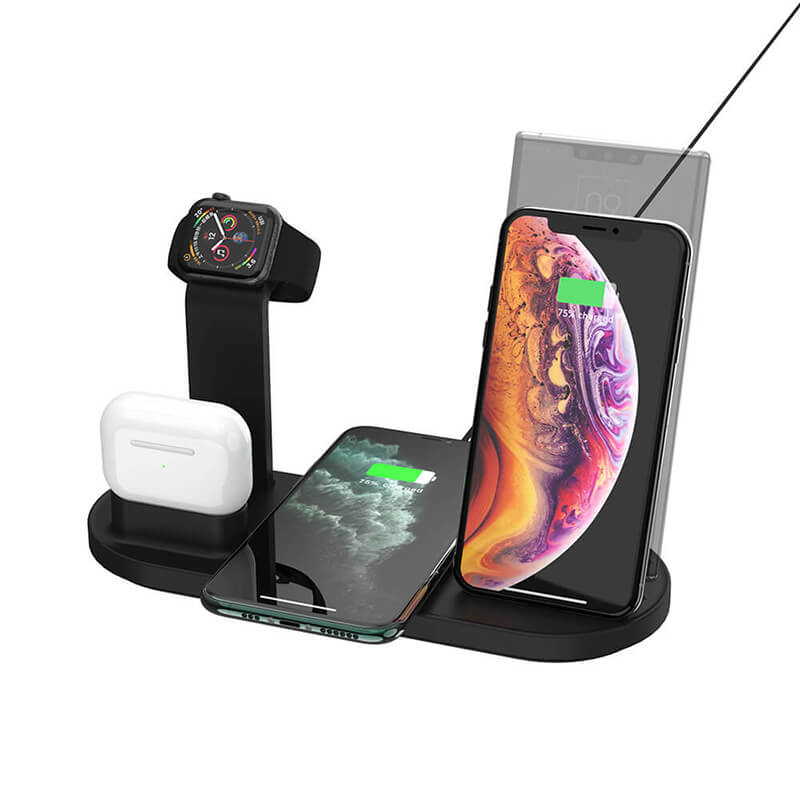 محطة شحن لاسلكية ل iPhone ، الروبوت ، Airpods ، أبل ووتش