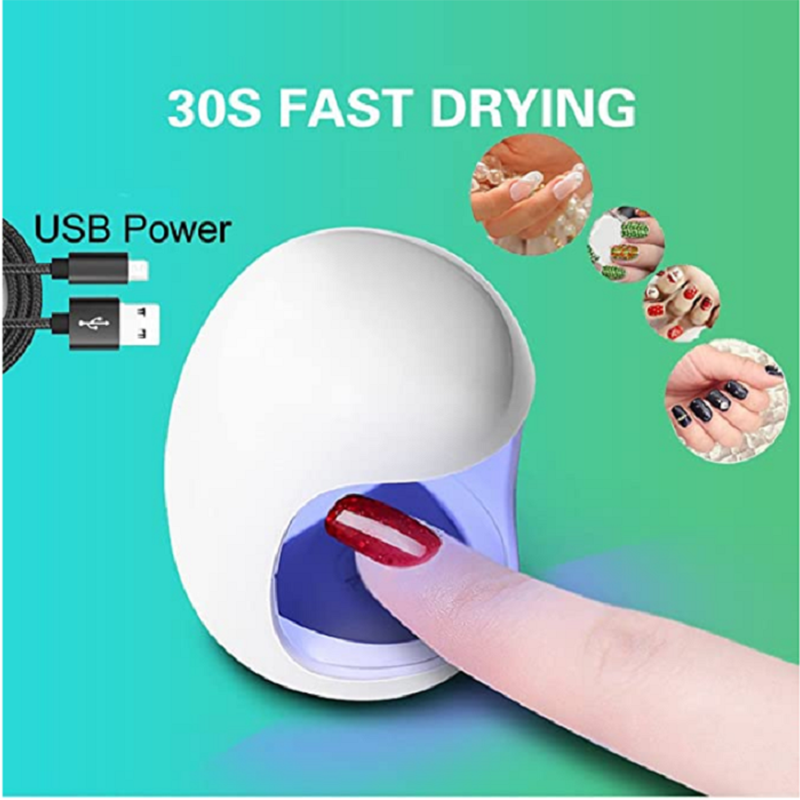 3 واط uv usb مجفف الأظافر مسمار هلام آلة علاج 30 ثانية سريع البيض شكل بقيادة مجفف الأظافر مصباح دون كابل chrging لمسمار الفن صالون