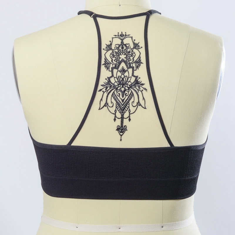 GA-5330 زائد حجم الوشم شبكة racerback bralette