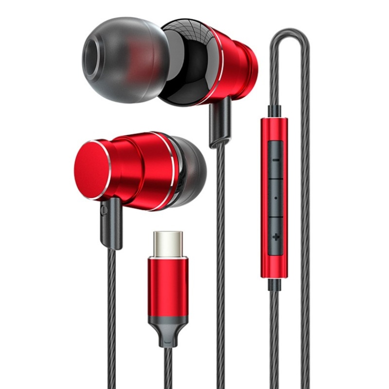 HIFI في الأذن Super Stereo Sound Earphone Headset Type C Wired Headpone For Huawei Xiao Samsung