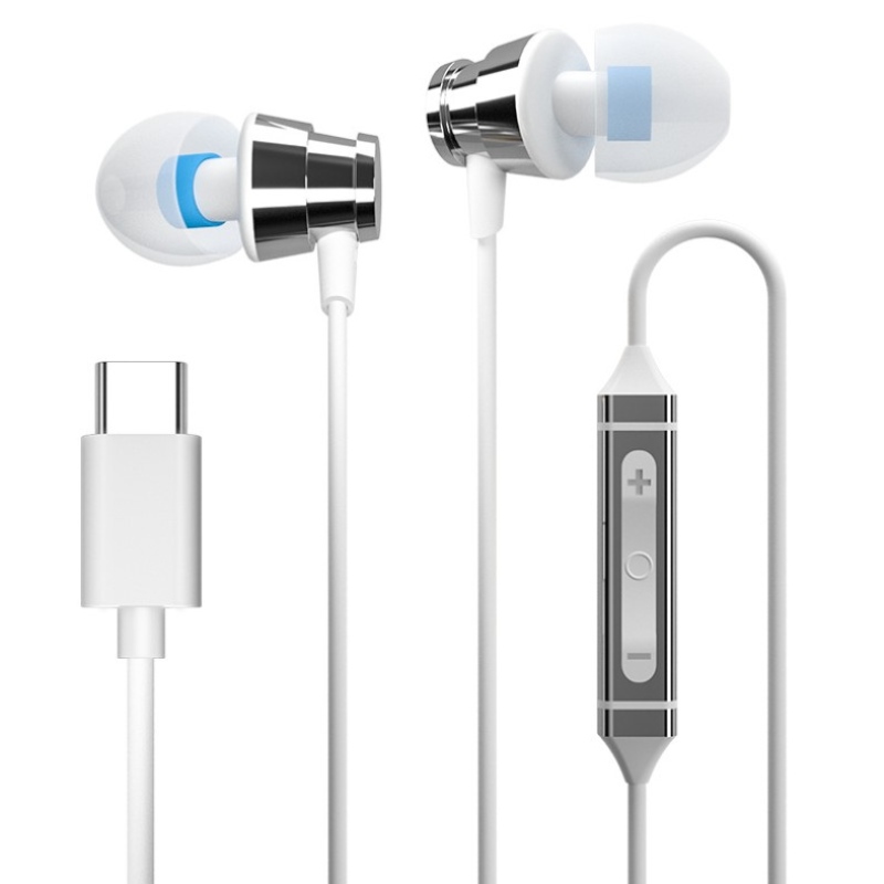 HIFI في الأذن Super Stereo Sound Earphone Headset Type C Wired Headpone For Huawei Xiao Samsung