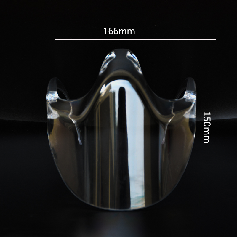 درع بلاستيكي مرئي للفم مضاد للضباب وقابل للتنفس وغطاء للفم وقائي شفاف وغطاء للفم والأنف
