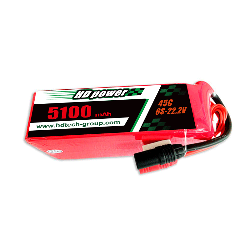 هد امدادات الطاقة 5100mAh 45C 6S 22.2V بطارية ليثيوم