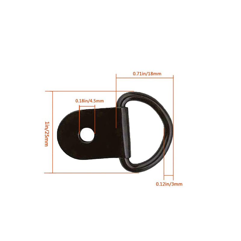 D-Ring Tow Downs، D-Rings Anchor Landing Ring for Loads On Trackers Trucks RV Cambers Vans ATV SUV القوارب الدراجات النارية وما إلى ذلك المركبات الثقيلة ربط الدائري مع تصاعد قوس