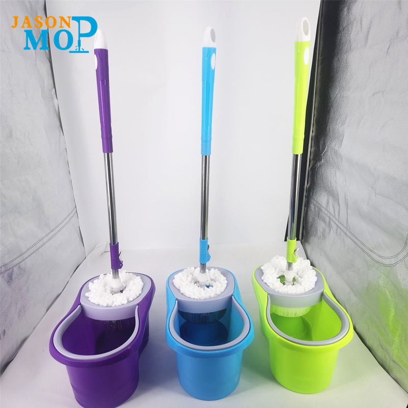 Jason Microfiber Spin MOP 360 سهلة الدورية ممسحة دلو السحر الطابق التنظيف الغزل ممسحة والدلو