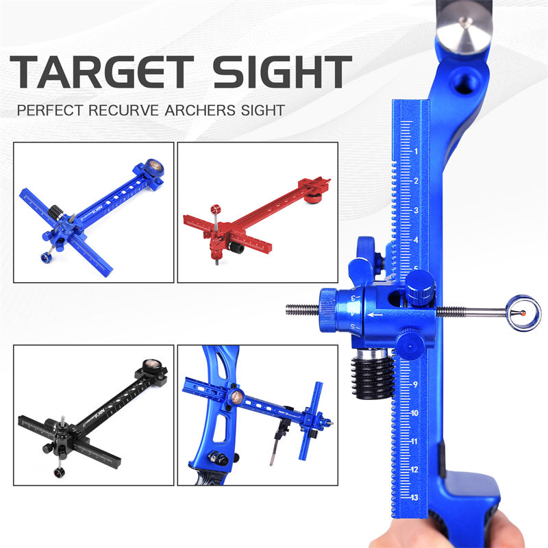 elongrow 260007 الرماية القوس recurve الهدف إطلاق النار المواد الألومنيوم recurve القوس البصر