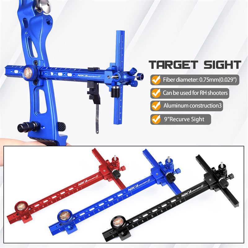 elongrow 260007 الرماية القوس recurve الهدف إطلاق النار المواد الألومنيوم recurve القوس البصر