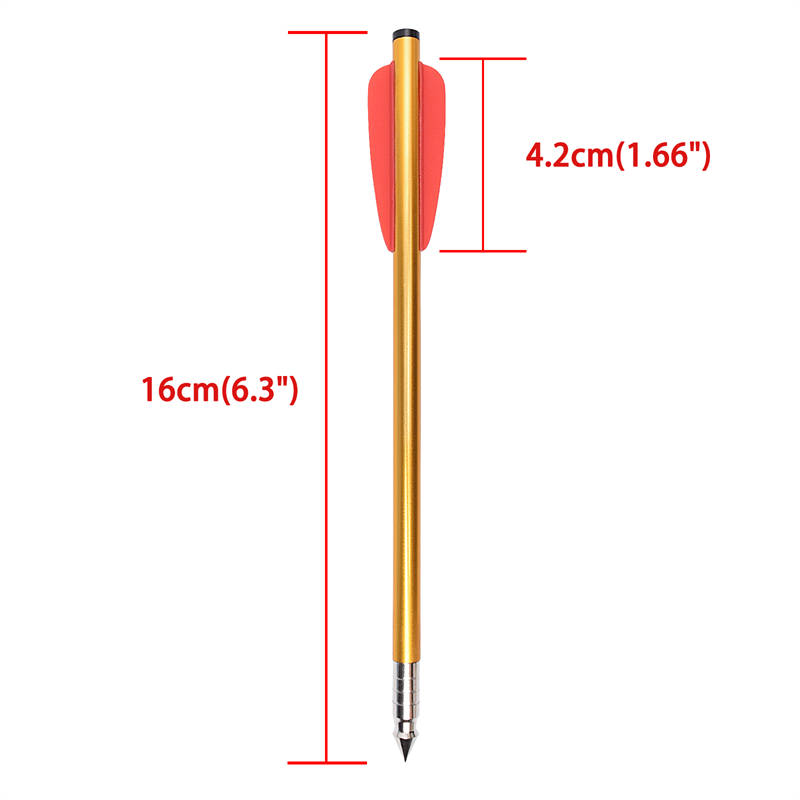 Elongarrow 160mm ألوان ذهبية رمح مسدس مسدس القوس المشقو