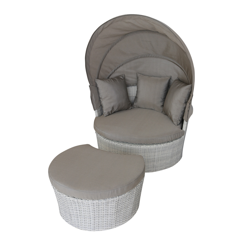 alum&wicker sunbed set 83288c