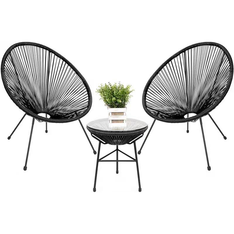 Steel&Wicker 3pcs Sofa Set N-007