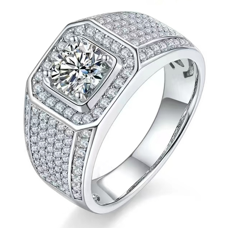 المشاركة S925/18k/14k/10k مع moissanite/الماس الحقيقي للرجل