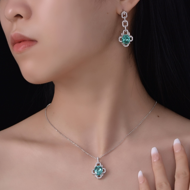 Tuochen Jewelry مخصص الفضة الاسترليني 925 مع حجارة الحجر الماس عالي الكربون