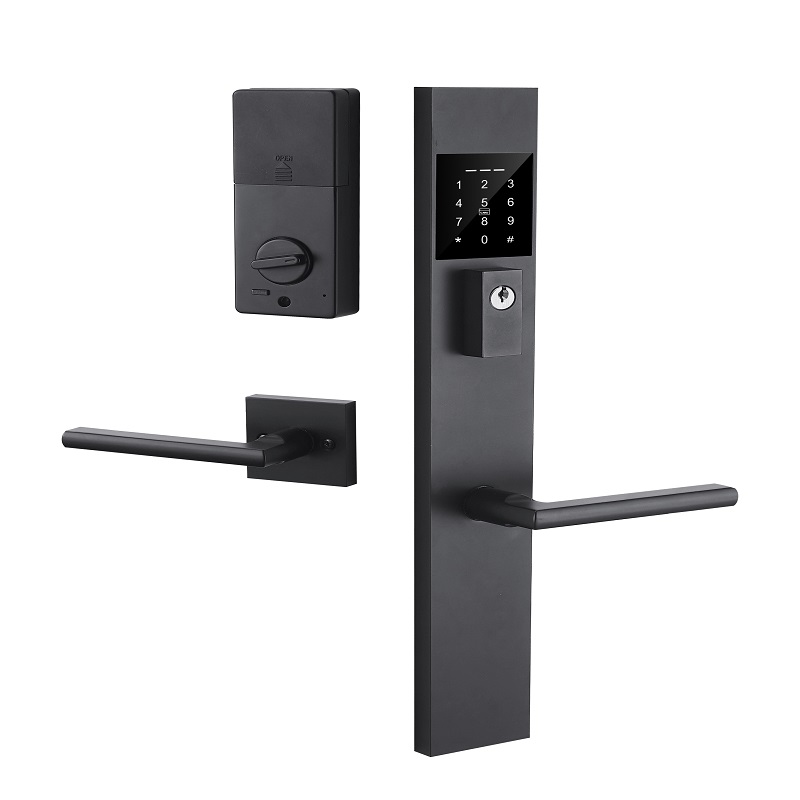 3004 Long Plate Smart Lock for Front Door Handleset بدون مفتاح ، مجموعة قفل لوحة المفاتيح