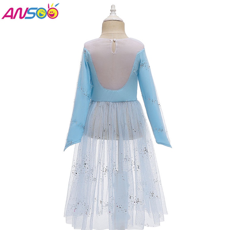 ANSOO Dress Up 2 Princess Elsa Anna Fashion Dress Costume Elsa 2 Movie 2 Dress for 2-13 Year