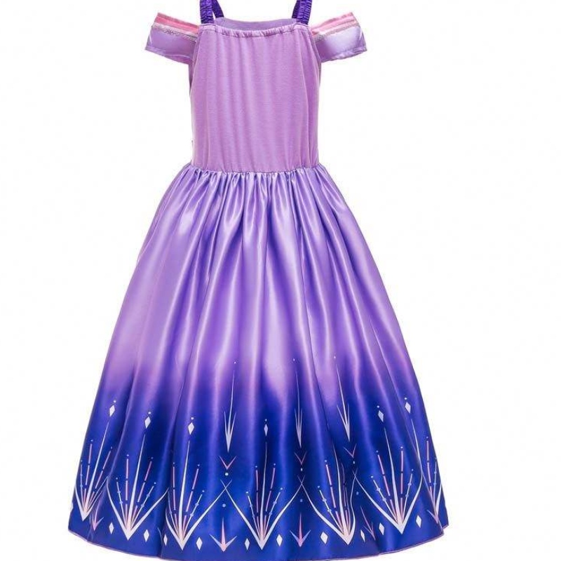 Wholesale Princess Costume Sequin Mesh Party Elsa Dress for Kids with Association HCGD-030