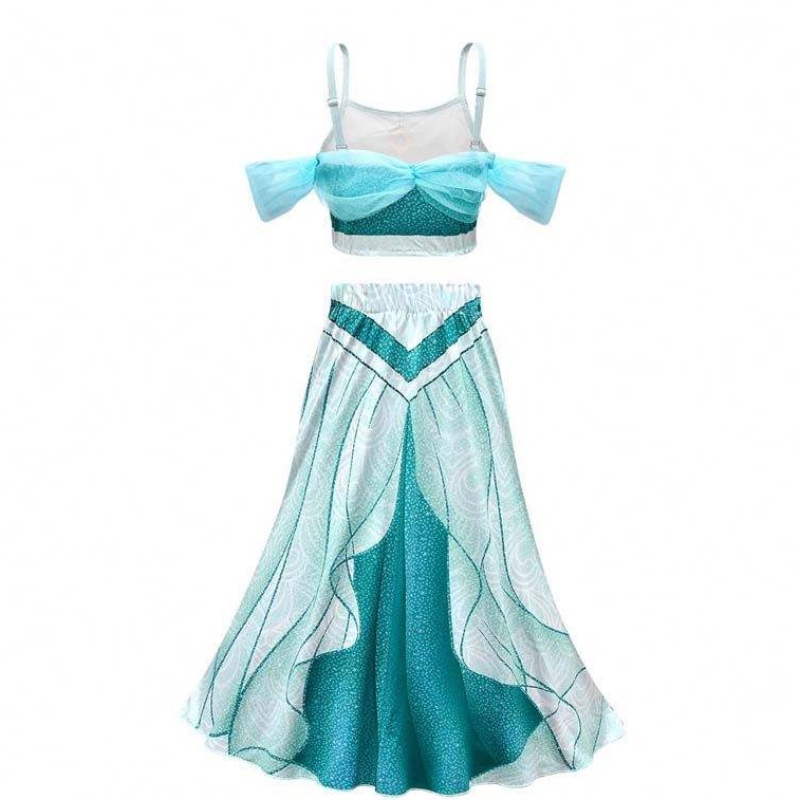 Novedadess 2022 Halloween Cosplay Arabian Princess Aladdin و Jasmine Costume مع مجوهرات عقال HCAL-005