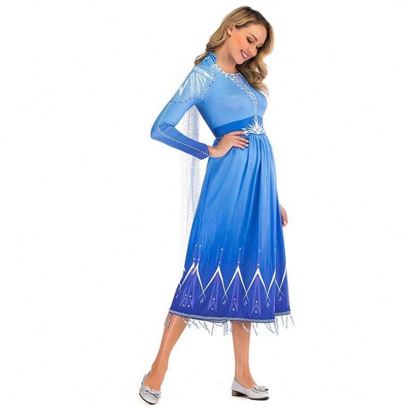 أفكار المنتج الجديدة 2022 ACT ACT 2 Halloween Cosplay Elsa Adult Costume for Women SZAC-005